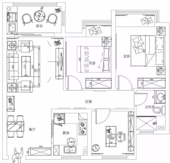 od体育官网：118㎡三室两厅北欧风暖意融融原木家具添温馨充满自然气息(图1)